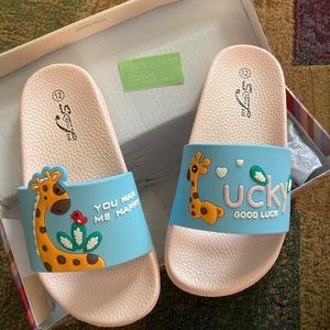 Slip on sandals, soft, rubbery, waterproof